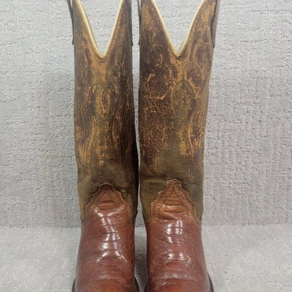 Laredo Women's Size US 5B Brown Leather Western Cowboy Boots Made in USA - Picture 3 of 8